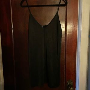 Zara black mini slip dress